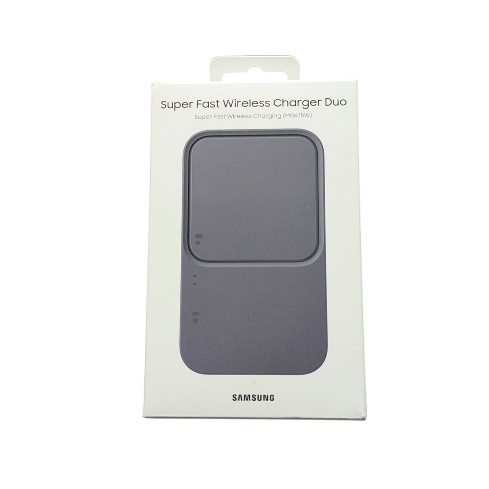 Nn4Oc Samsung‎ Fast 15W Wireless Charger Duo - Gray - Missing Cord & Adapter ⬇️